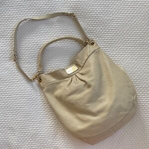 XL Marc Jacobs Cream Leather Hobo Bag